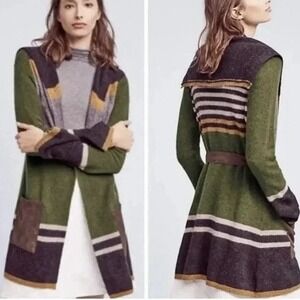 Anthropologie Angel of The North Cardigan Sweater Med Lambswool seen on Ozark